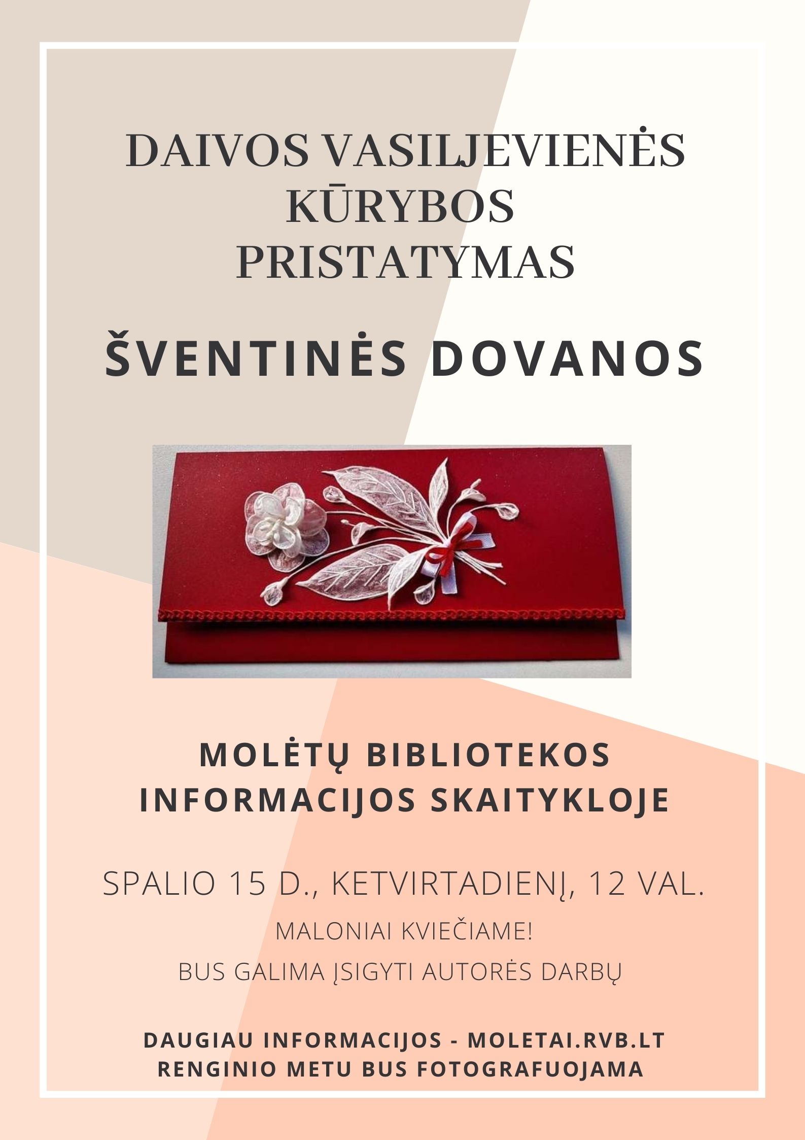 Daivos Vasiljevienės parodos atidarymo plakatas