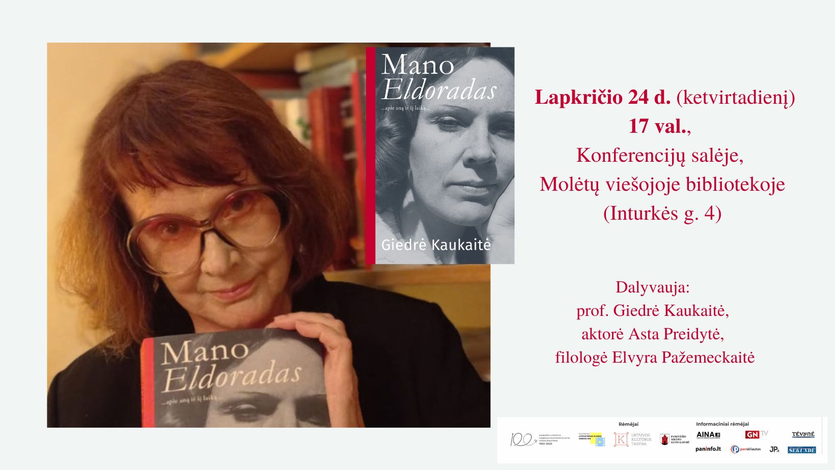 Dainininkės Giedrės Kaukaitės knygos „Mano Eldoradas" sutiktuvės